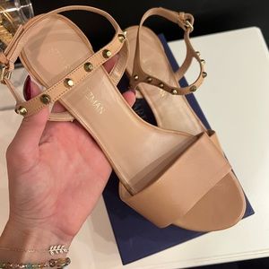 stuart weitzman nude sandals - size 9.5